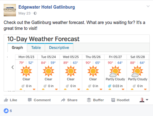 Edgewater Hotel Gatlinburg_weather_report